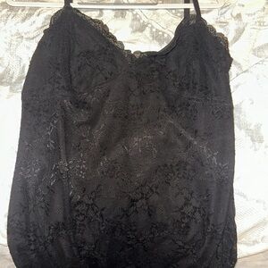 NWT Garage Black Lace Midi Slip Dress